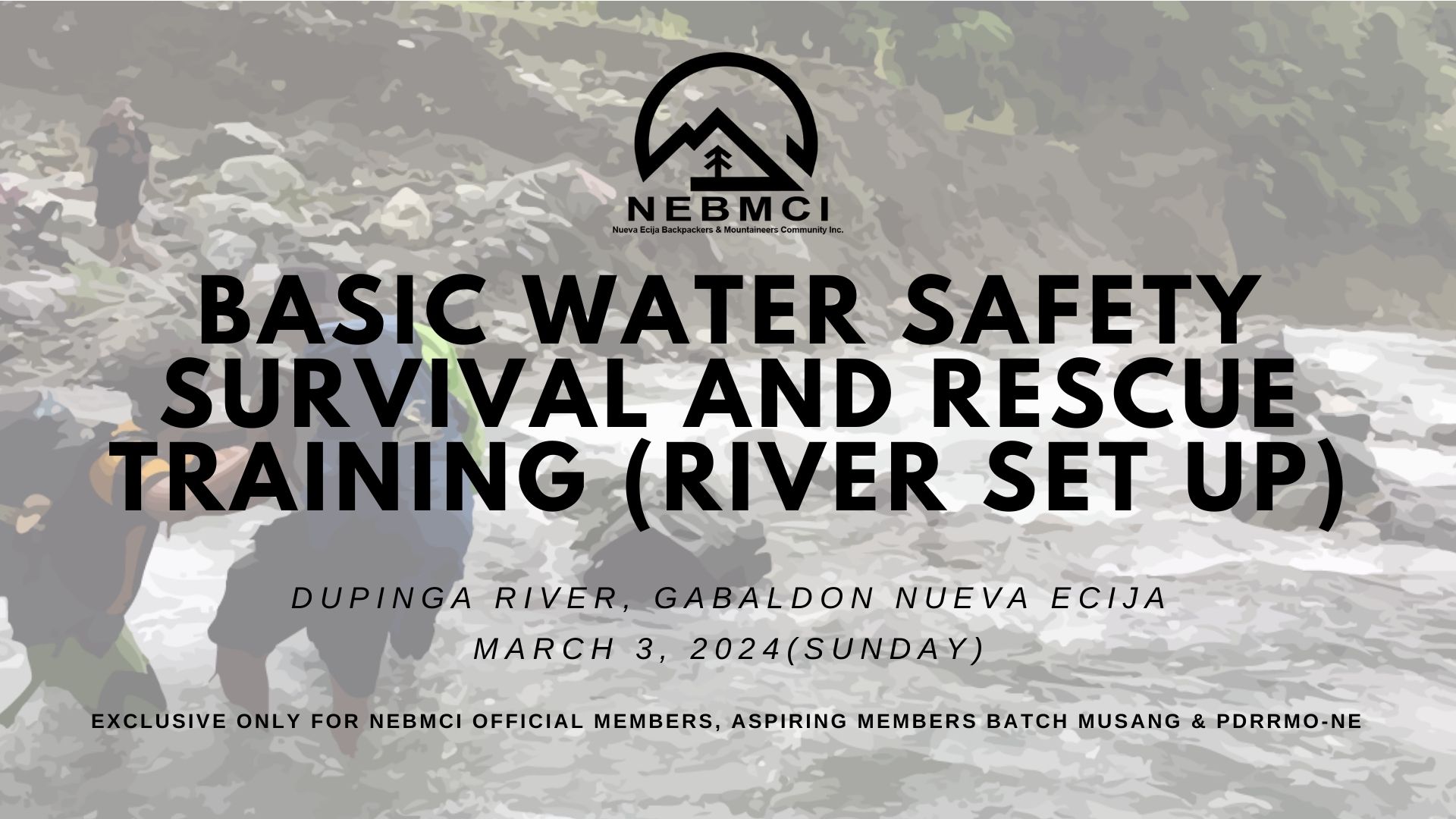 banner of the Basic Water Safety Survival and Rescue Training